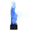 Escultura de busto femenino de cristal de Murano con reflejos azules de YourMurano, Imagen 3