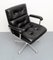 Black Leather Office Chair from Girsberger, 1970s, Image 7
