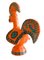 Orange & Grüner Keramik Hahn von Aldo Londi für Bitossi, Italien, 1960er 4