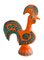 Orange & Grüner Keramik Hahn von Aldo Londi für Bitossi, Italien, 1960er 10