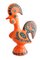 Orange & Grüner Keramik Hahn von Aldo Londi für Bitossi, Italien, 1960er 13