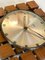 Mid-Century Square Teak and Golden Clock from Diehl, Germany, 1970s, Image 6