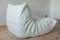 White Leather Togo Lounge Chair by Michel Ducaroy for Ligne Roset 7