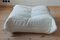 Poltrona Togo in pelle bianca, pouf e divano a tre posti di Michel Ducaroy per Ligne Roset, set di 3, Immagine 8