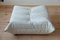 Poltrona Togo in pelle bianca, pouf e divano a tre posti di Michel Ducaroy per Ligne Roset, set di 3, Immagine 4