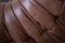 Set of Dark Brown Leather Togo Lounge Chair and Pouf by Michel Ducaroy for Ligne Roset, Image 2