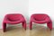 Fauteuils Groovy M-Chairs par Pierre Paulin pour Artifort, 1970s, Set de 2 1