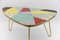 Colorful Mosaic and Brass Coffee Table, Italy, 1950s 9