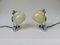 Vintage Art Deco Chrome & Beige Glass Bedside Lamps, Set of 2 4