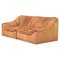 Set of DS46 Cognac Buffalo Leather Sectional Sofa from De Sede, 1976, Image 1