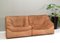 Set of DS46 Cognac Buffalo Leather Sectional Sofa from De Sede, 1976, Image 8