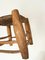 French Woven Rope Wooden Stool, 1940s 4