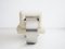 Poltrona Alta in pelle bianca con poggiapiedi di Oscar Niemeyer per Mobilier International, anni '70, set di 2, Immagine 6
