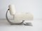 Poltrona Alta in pelle bianca con poggiapiedi di Oscar Niemeyer per Mobilier International, anni '70, set di 2, Immagine 8