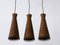Mid-Century Modern Rattan Diabolo Pendant Lamps, 1960s, Set of 3 11