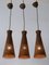 Mid-Century Modern Rattan Diabolo Pendant Lamps, 1960s, Set of 3 9