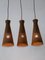 Mid-Century Modern Rattan Diabolo Pendant Lamps, 1960s, Set of 3 10