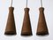 Mid-Century Modern Rattan Diabolo Pendant Lamps, 1960s, Set of 3 13