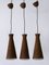 Mid-Century Modern Rattan Diabolo Pendant Lamps, 1960s, Set of 3 1