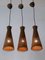 Mid-Century Modern Rattan Diabolo Pendant Lamps, 1960s, Set of 3 16