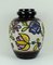 Fat Lava Floor Vase with Flower Decor from Scheurich, 1960s 4