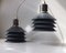 Grey Minimalist Tip Top 4 Pendant Lights by Jorgen Gammelgaard for Pandul, 1980s, Set of 2, Image 2