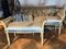 Set of Louis XVI Parcel Gilt Benches in Cream and Blue Lacquer 6