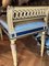 Vergoldete Louis XVI Parcel Bänke in Creme & Blauem Lack, 2er Set 11