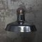 Lámpara de pared francesa industrial vintage de hierro fundido y esmalte negro, Imagen 4