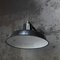 Lámpara de pared francesa industrial vintage de hierro fundido y esmalte negro, Imagen 5