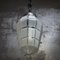 French Art Deco Brass Frosted Cut Glass Pendant Light, 1920s, Image 7