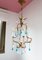 Vintage Italian Chandelier with Blue Glass Droplets, 1950s 6