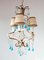 Vintage Italian Chandelier with Blue Glass Droplets, 1950s 5