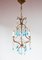 Vintage Italian Chandelier with Blue Glass Droplets, 1950s 2