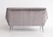 Italian Grey Velvet Sofa with Black Lacquered Brass Feet, 1950s, Image 5