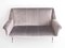 Italian Grey Velvet Sofa with Black Lacquered Brass Feet, 1950s, Image 2