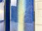 Danish Blue Ceramic & Teak Table Lamp from Søholm Stentoj, Denmark, 1960s, Set of 2 7