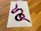 Decorazione da parete con serpente floreale fatta a mano, anni '80, Immagine 7