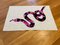 Decorazione da parete con serpente floreale fatta a mano, anni '80, Immagine 4