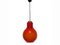 Bulb-Shaped Red Glass Ceiling Lamp 1