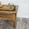 Oak Coffee Table with Green Tiles and Matching Tray, Set of 2, Image 4