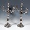 Antique 3-Flame Biedermeier Silver Candelabras, Germany, 19th Century, Set of 2 3