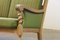 Low Back Three-Seater Sofa in Oak by Henning Kjærnulf, 1960s, Image 10
