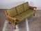 Low Back Three-Seater Sofa in Oak by Henning Kjærnulf, 1960s, Image 13