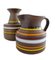 Fascie Colorate Vase and Pitcher by Aldo Londi for Bitossi, Italy, 1960s, Set of 2 1
