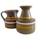 Fascie Colorate Vase and Pitcher by Aldo Londi for Bitossi, Italy, 1960s, Set of 2 3