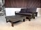 Brutalist Modular Sofa in Wood with Slate Top Side Table, Germany, 1960s, Set of 3 6