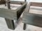 Brutalist Modular Sofa in Wood with Slate Top Side Table, Germany, 1960s, Set of 3 26