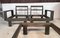 Brutalist Modular Sofa in Wood with Slate Top Side Table, Germany, 1960s, Set of 3 29