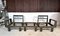 Brutalist Modular Sofa in Wood with Slate Top Side Table, Germany, 1960s, Set of 3 23